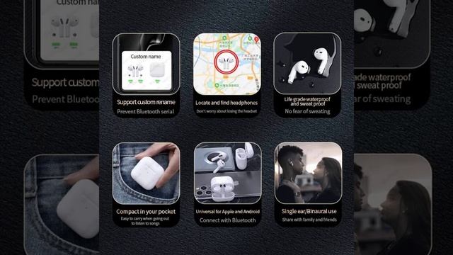 Оригинальные беспроводные Bluetooth-наушники Air Pros 4 TWS, мини-наушники, игровая гарнитура для X смотреть онлайн