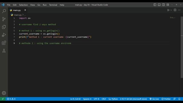 Getting the Current Username in Python - Python Programming Tutorial -avi_webdev - day #05 смотреть онлайн