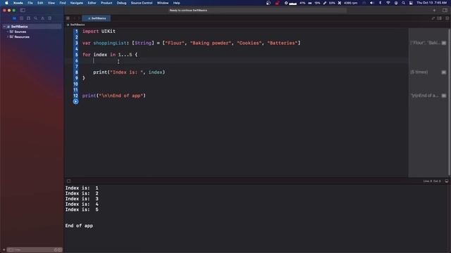Swift Basics Part 13 - Loops смотреть онлайн