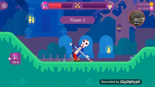 Я играю в игру под названием Bowmasters взлом серия #1 смотреть онлайн