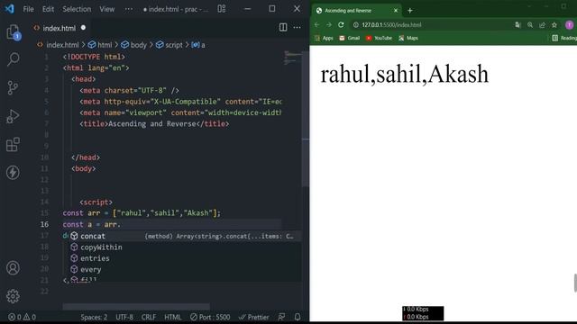Sort and reverse Array method || JS Tutorial for Beginners in 2022 смотреть онлайн
