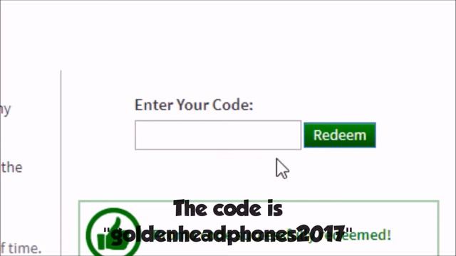 [ONE-DAY CODE] HOW TO GET THE 24K GOLDEN HEADPHONES | Roblox смотреть онлайн