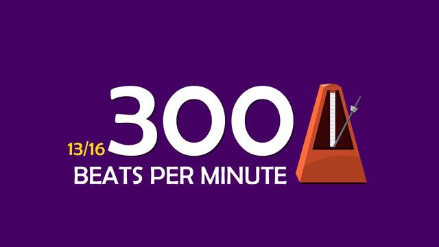 300 BPM 13/16 Metronome смотреть онлайн