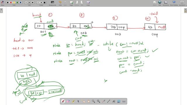 Reverse A Linked List in Java by using iterative approach || Java In Telugu || Data Structures смотреть онлайн