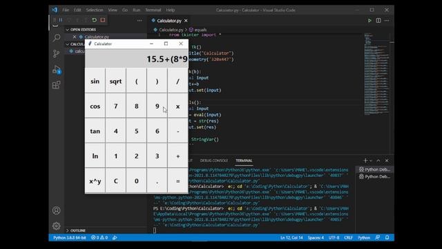 Calculator Button Functionality |2/3| How to Build Calculator App in Python | Project for Beginners смотреть онлайн