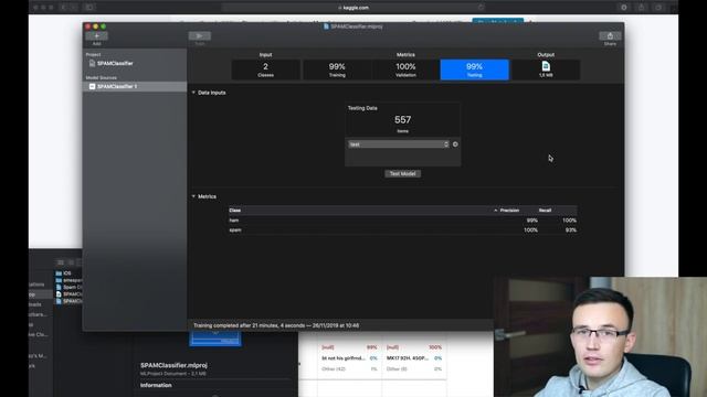 Create ML Tutorial - Text Classifier to detect SPAM смотреть онлайн