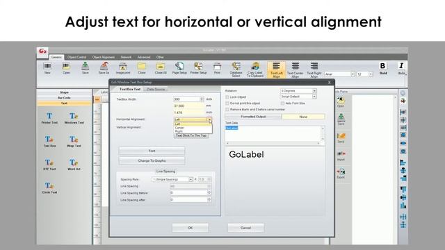 GoLabel - Text alignment feature in "Text Box" смотреть онлайн