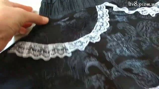 Юбка на резинке - черная с цветочным принтом смотреть онлайн