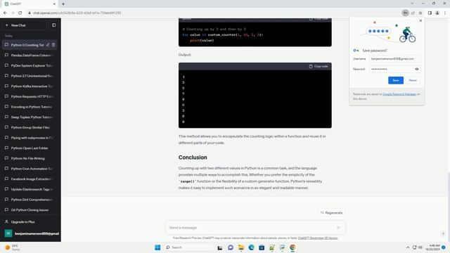 Python 3 Counting up with two different values смотреть онлайн