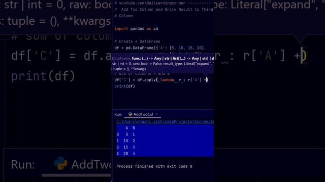 Python DataFrame | Add Column Values in DataFrame #python #dataframes смотреть онлайн