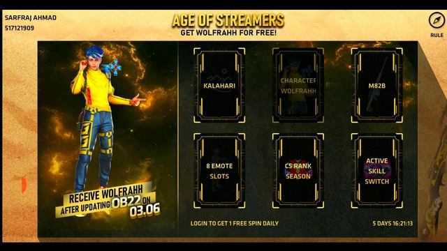 HOW TO GET WOLFRAHH CHARACTER ?AGE OF STREAMERS EVENT FULL DETAILS! смотреть онлайн