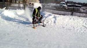 Самодельный снегоход из пилы урал