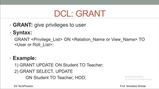 SQL Commands-DCL(Data Control Language) - Part-4 смотреть онлайн
