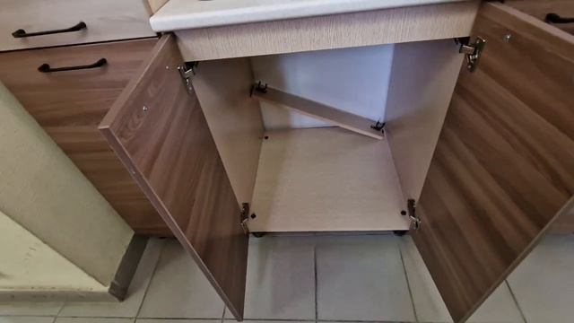 Модульная кухня "Лада" с фасадом ЛДСП ясень шимо т/св смотреть онлайн