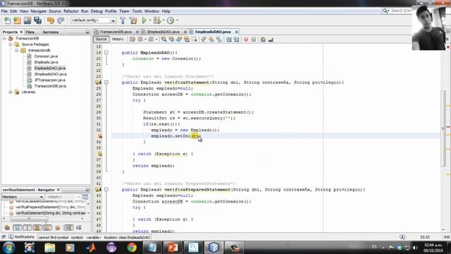 statement preparedstatement callablestatement en java ide netbeans смотреть онлайн