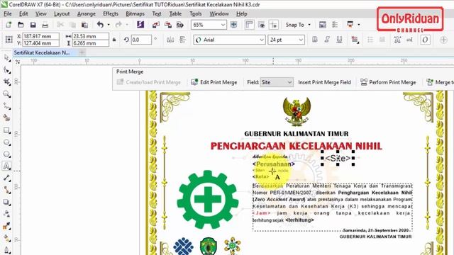 Cara Mudah Cetak Ratusan Sertifikat Input Data Otomatis di CorelDraw - Certificate Print Tricks смотреть онлайн