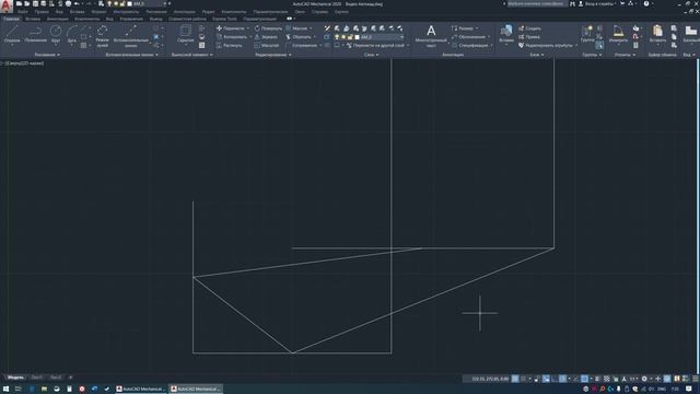 Урок 3.1, основные режимы и элементы интерфейса Autocad Mechanical