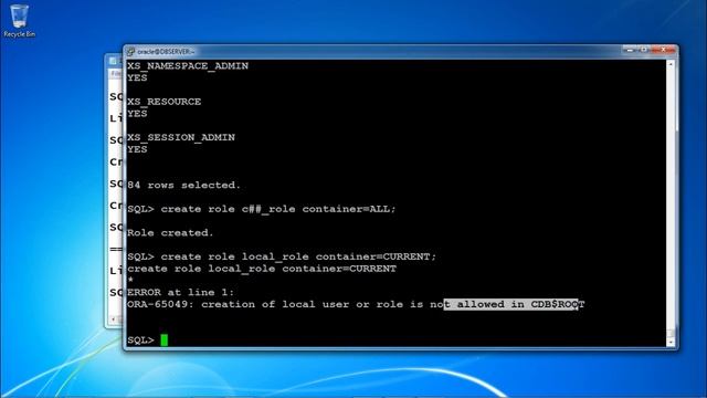 Oracle DB 12c - Managing Roles in CDB & PDB смотреть онлайн