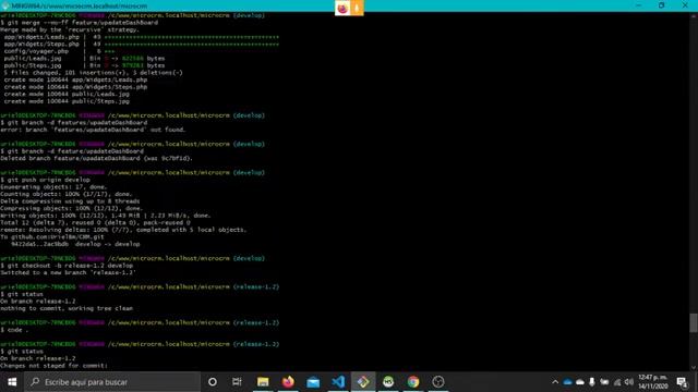 uso de Features, release desde github y gitflow y cambios en microCrm смотреть онлайн