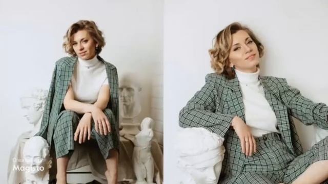 Брючный костюм в клетку / Костюмы с Алиэкспресс смотреть онлайн