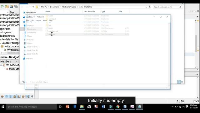 how to write data in file in java using netbeans IDE смотреть онлайн