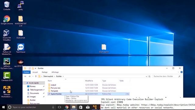 JPG Silent Arbitrary Code Execution Builder Exploit смотреть онлайн