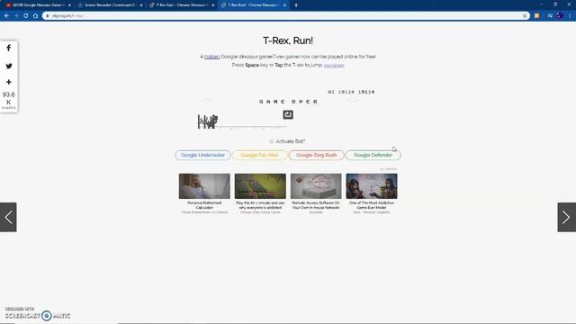 DINO GAME CHEATS!!!! смотреть онлайн