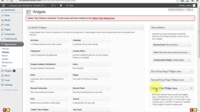Adding a Tabbed Widget in WordPress Tutorial смотреть онлайн