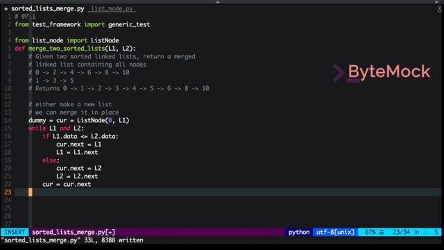 Merge Sorted Lists | Elements of Programming Interviews смотреть онлайн