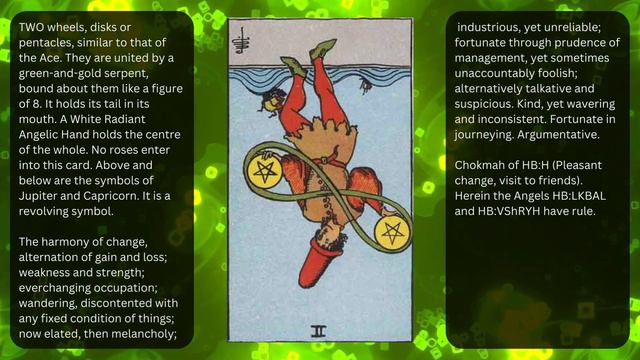 Keys To The Tarot - 2 of Pentacles - Reversed смотреть онлайн