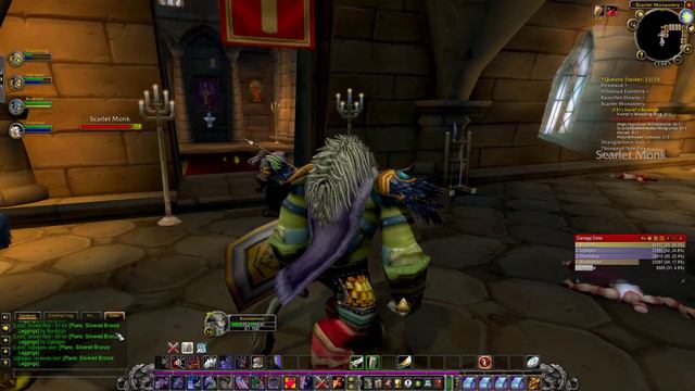 Let's Play World of Warcraft - TBCC - Tauren Warrior Tank - Scarlet Monastery Library - Dungeon Run смотреть онлайн