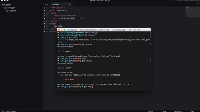 Belajar Git Untuk Pemula - Cara Menambahkan File Git Add ke Git смотреть онлайн