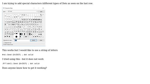 AutoHotKey: How to add special character bullet points with a string of letters? смотреть онлайн