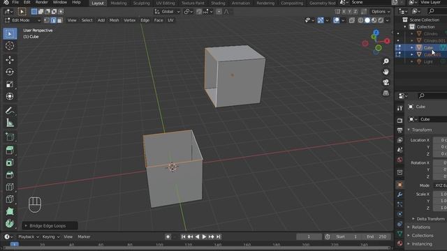 Tips Blender: error Bridge Edge Loops (función puente) смотреть онлайн