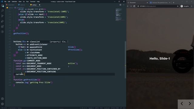 Create Custom Slider With Vanilla JavaScript смотреть онлайн