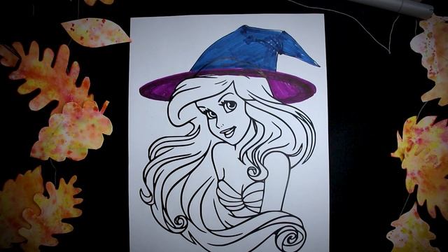 АСМР// РИСУЮ принцесс ДИСНЕЯ в ХЭЛЛОУИНСКИХ нарядах! // Близкий шепот // смотреть онлайн