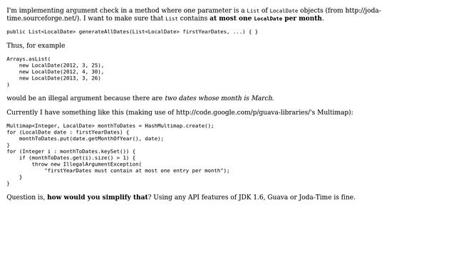 Code Review: At most one LocalDate per month in a list (2 Solutions!!) смотреть онлайн