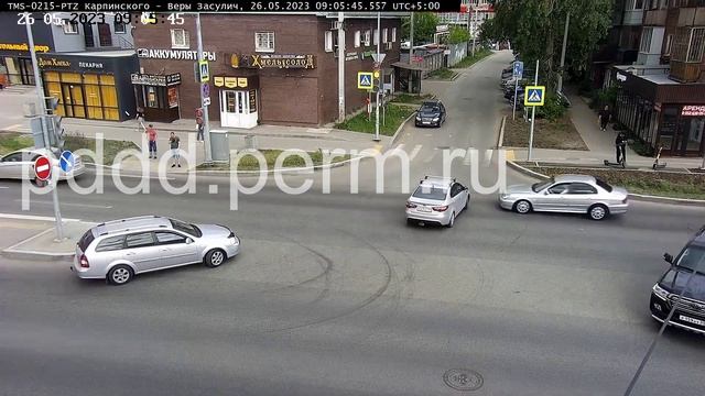 26.05.2023 09-06 Карпинского - Веры Засулич ДТП Пермь смотреть онлайн