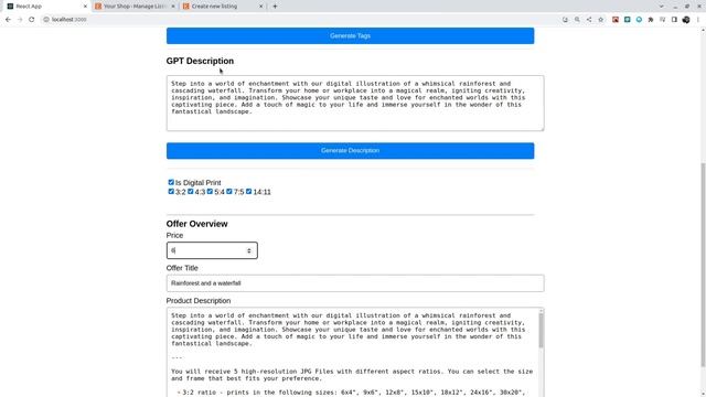 I've used GPT-3.5 to automate Etsy listing creation (OpenAI API, Etsy API, React, Flask) смотреть онлайн