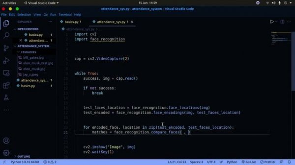 FACE RECOGNITION & ATTENDANCE PROJECT | OpenCV Python | Computer Vision