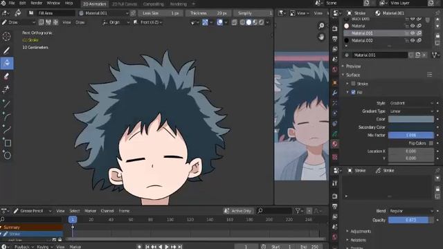 How to make deku 2d animation in blender 2 81 смотреть онлайн