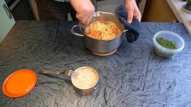 Макароны с индейкой. Пробуем тушенку из индейки. смотреть онлайн