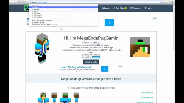 How To find Old Minecraft Skins смотреть онлайн