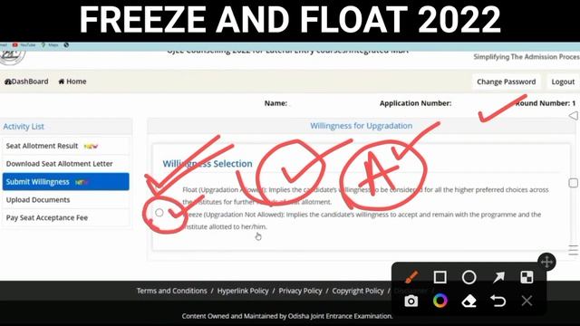 OJEE Change Willingness Process 2022 । OJEE Freeze And Float Process 2022 । OJEE Counselling 2022 । смотреть онлайн