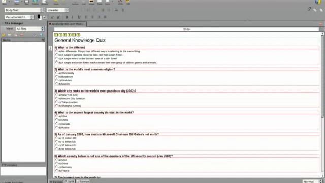 How to creat a multiple choice quiz using a Java script template смотреть онлайн