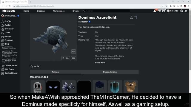 [EVENT?] How to get the DOMINUS AZURELIGHT! MAKE A WISH (EXPLAINED) [ROBLOX] смотреть онлайн