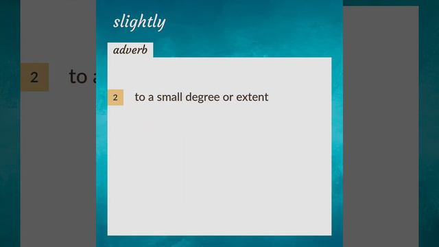 Slightly | meaning of Slightly смотреть онлайн