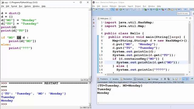 Python2Java : 14 - dict vs Map смотреть онлайн