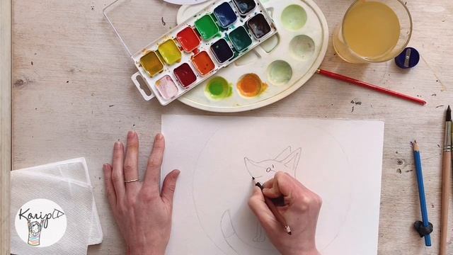 Рисуем лисёнка! смотреть онлайн