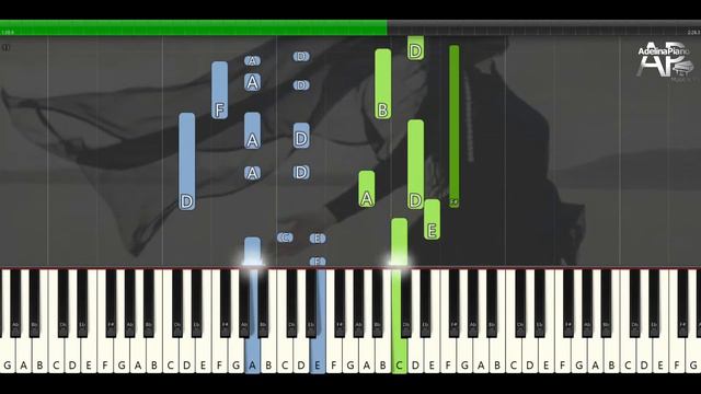 Eugen Doga - Black Veil | Adelina Piano synthesia tutorial смотреть онлайн